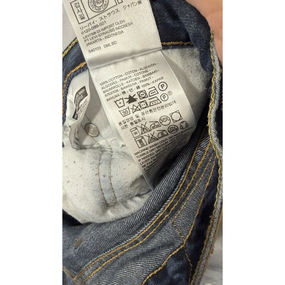 Levi's 514 Men's Jeans 36x32 Straight Leg Dark Wash Faded Regular Fit Blue Denim